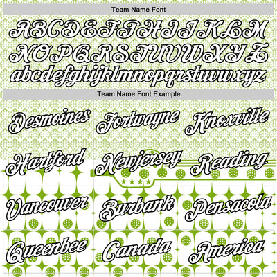 Custom Green White-Black 3D Pickleball Paddles Balls Performance T-Shirt