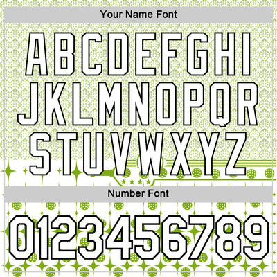 Custom Green White-Black 3D Pickleball Paddles Balls Performance T-Shirt