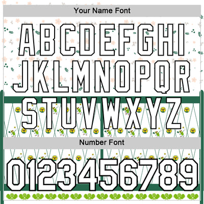 Custom Green White-Black 3D Pickleball Paddles Balls Floral Performance T-Shirt