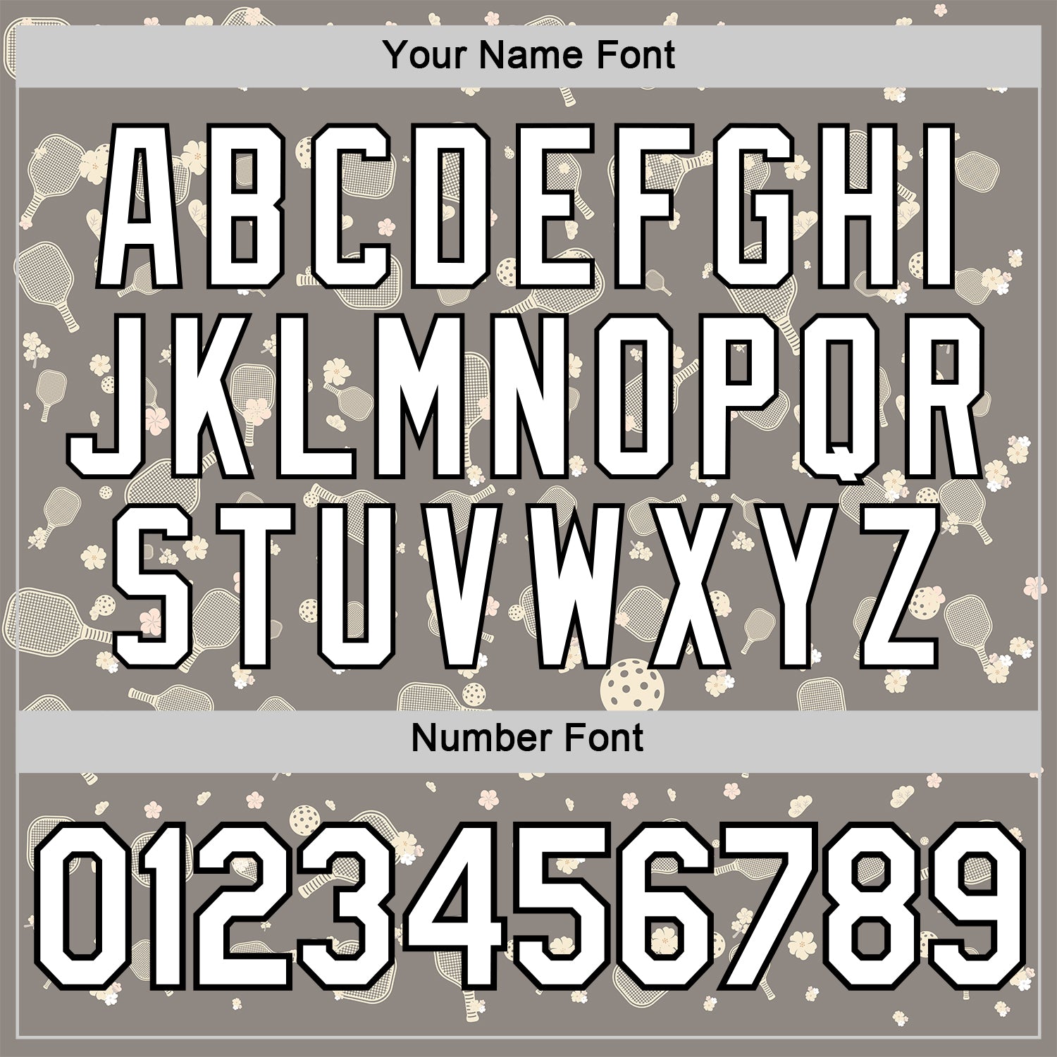 Custom Gray White-Black 3D Pickleball Paddles Balls Floral Performance T-Shirt