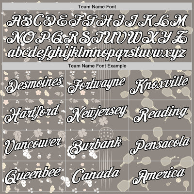 Custom Gray White-Black 3D Pickleball Paddles Balls Floral Performance T-Shirt