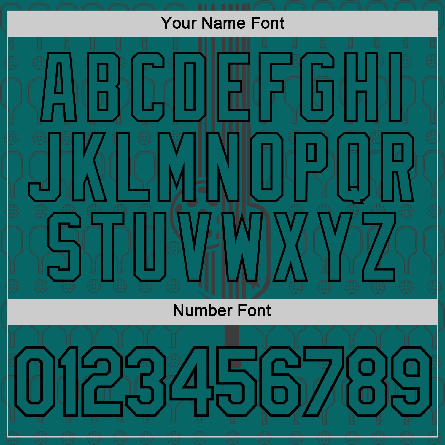 Custom Teal Black 3D Pickleball Paddles Balls Performance T-Shirt