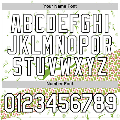 Custom White Black 3D Pickleball Paddles Balls Cactus Performance T-Shirt