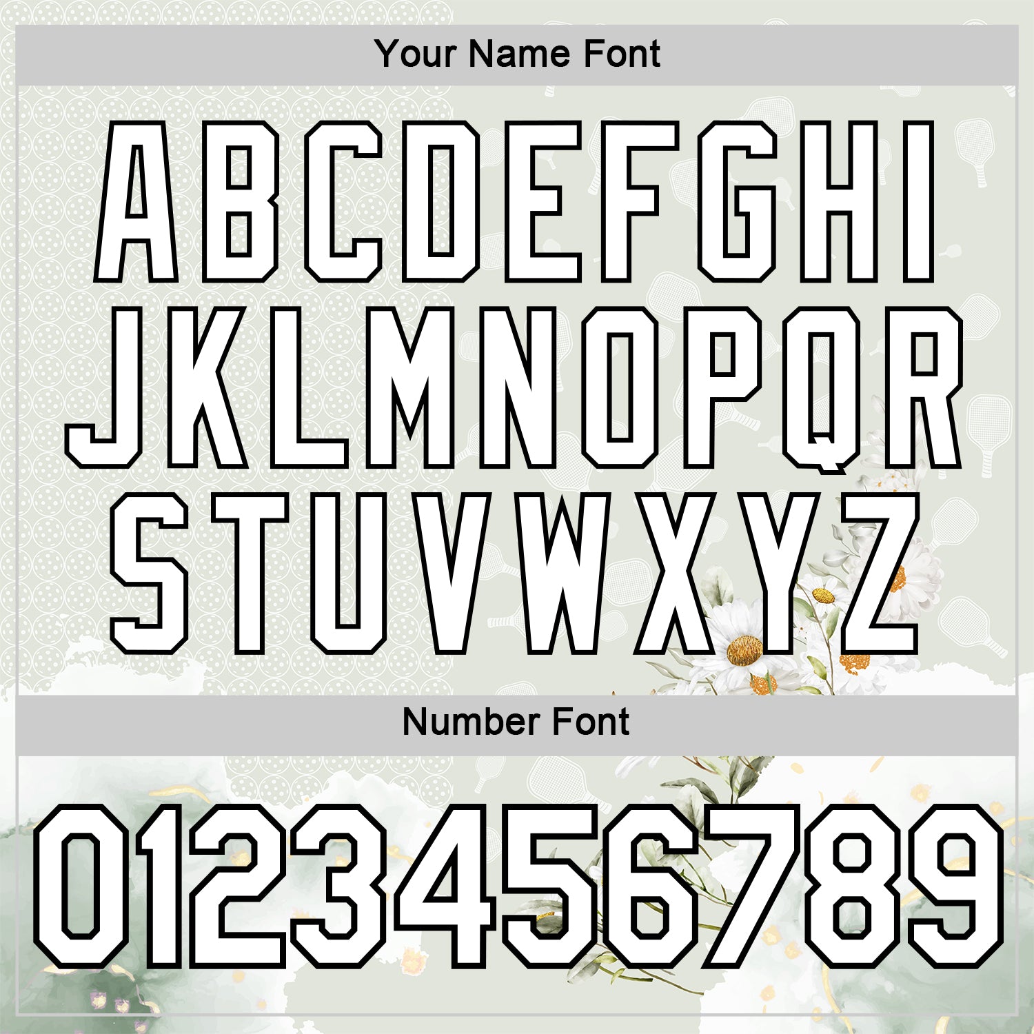 Custom Gray White-Black 3D Pickleball Paddles Balls Floral Performance T-Shirt