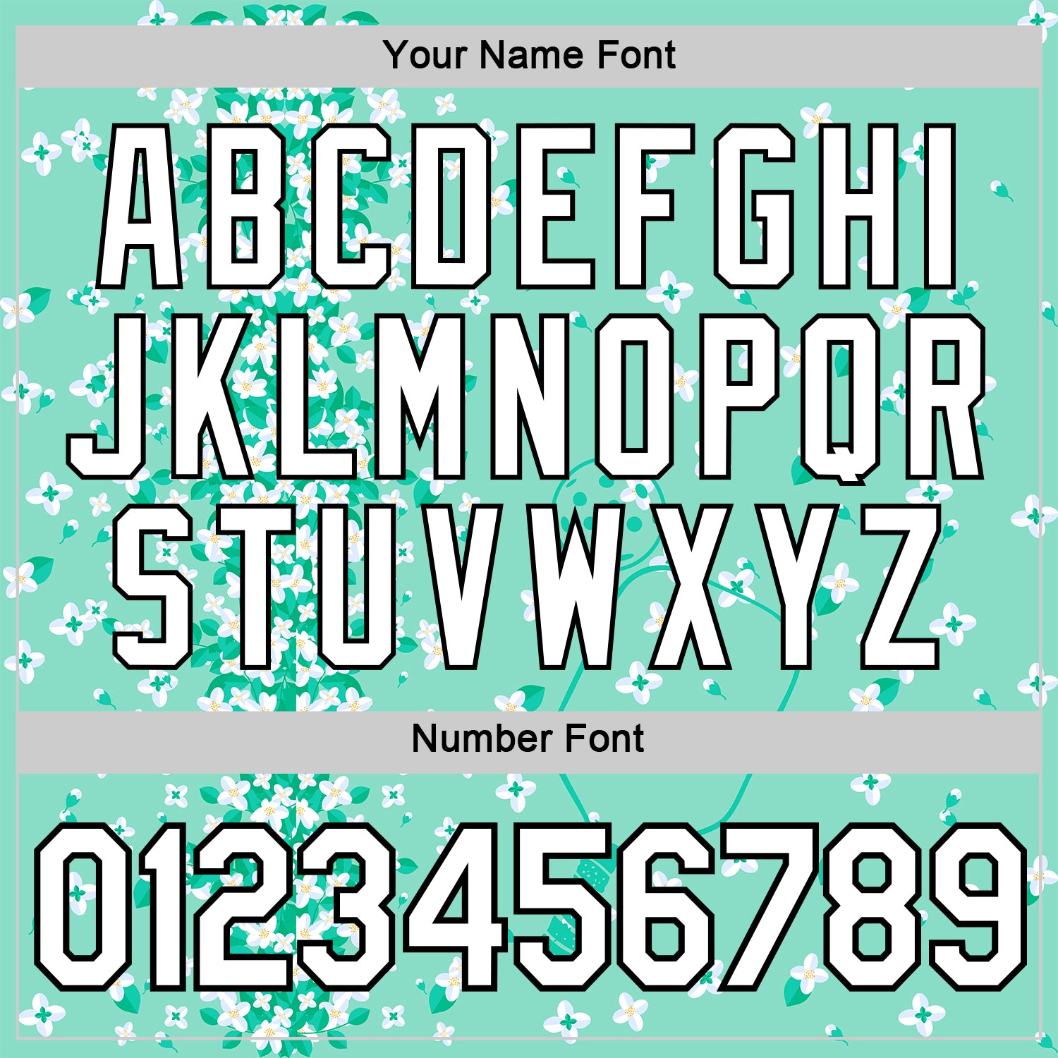 Custom Green White-Black 3D Pickleball Paddles Balls Floral Performance T-Shirt