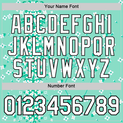 Custom Green White-Black 3D Pickleball Paddles Balls Floral Performance T-Shirt