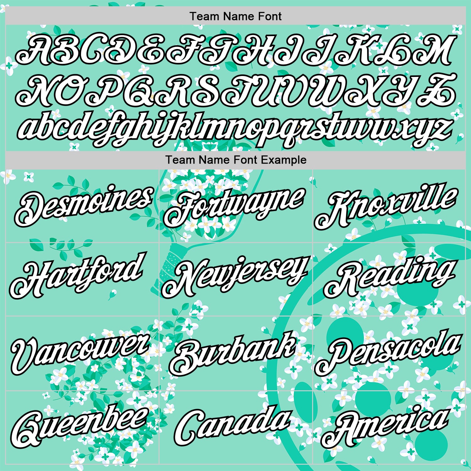 Custom Green White-Black 3D Pickleball Paddles Balls Floral Performance T-Shirt