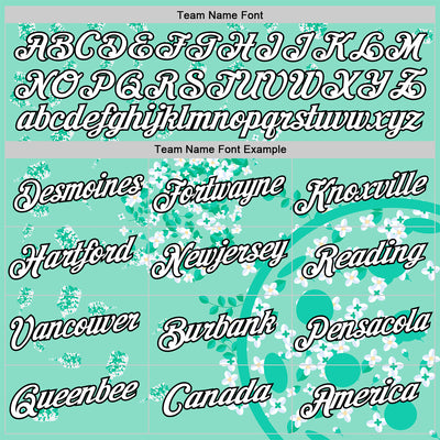 Custom Green White-Black 3D Pickleball Paddles Balls Floral Performance T-Shirt