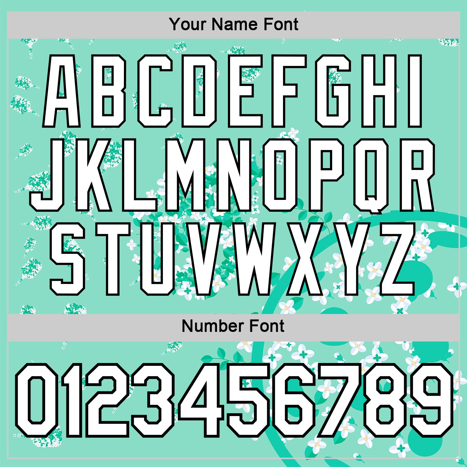 Custom Green White-Black 3D Pickleball Paddles Balls Floral Performance T-Shirt