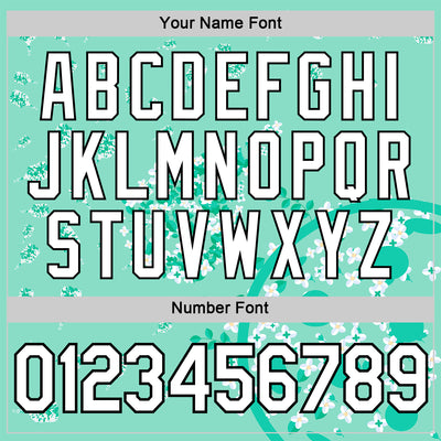 Custom Green White-Black 3D Pickleball Paddles Balls Floral Performance T-Shirt