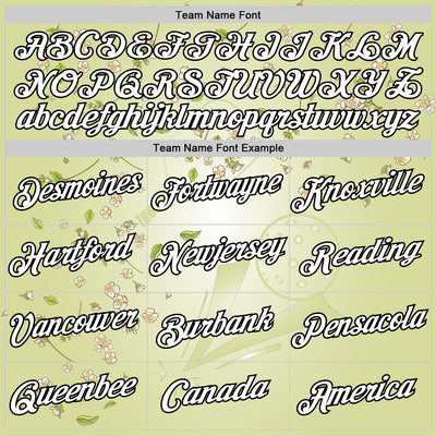 Custom Green White-Black 3D Pickleball Paddles Balls Floral Performance T-Shirt