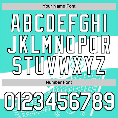 Custom Green White-Black 3D Pickleball Paddles Balls Performance T-Shirt