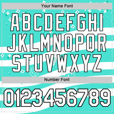 Custom Green White-Black 3D Pickleball Paddles Balls Floral Performance T-Shirt