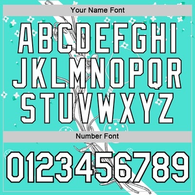 Custom Green White-Black 3D Pickleball Paddles Balls Floral Performance T-Shirt