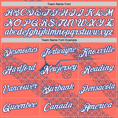 Custom Red White-Royal 3D Pickleball Paddles Balls Performance T-Shirt