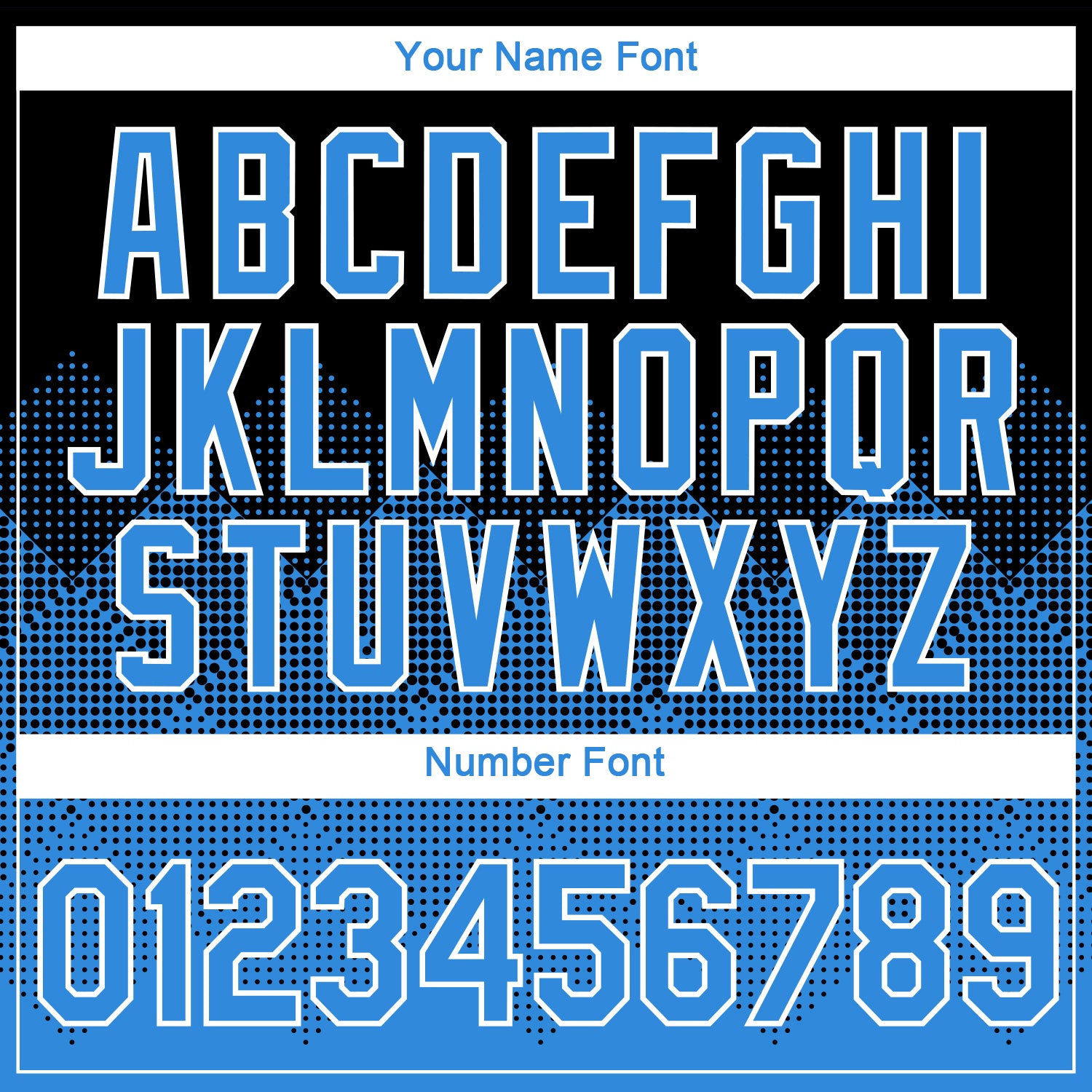 Custom Black Powder Blue-White 3D Pattern Design Gradient Square Shapes Performance T-Shirt