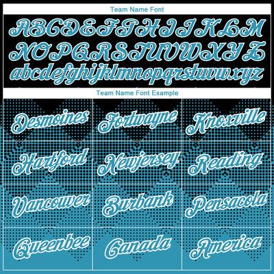 Custom Black Panther Blue-White 3D Pattern Design Gradient Square Shapes Performance T-Shirt