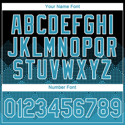 Custom Black Panther Blue-White 3D Pattern Design Gradient Square Shapes Performance T-Shirt