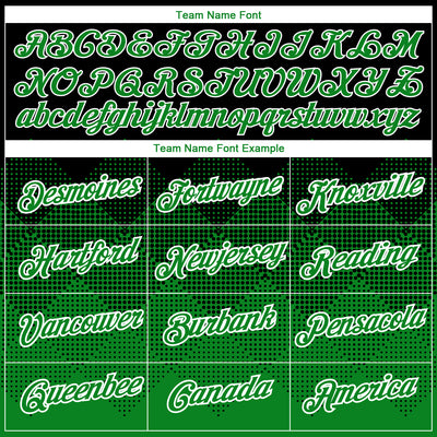 Custom Black Grass Green-White 3D Pattern Design Gradient Square Shapes Performance T-Shirt