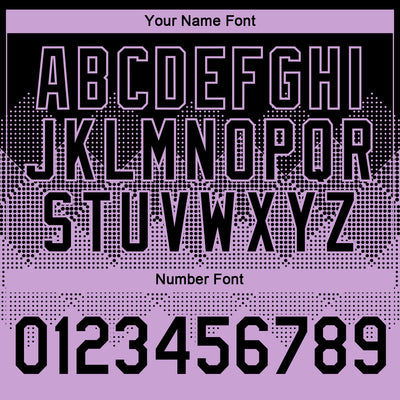 Custom Black Light Purple 3D Pattern Design Gradient Square Shapes Performance T-Shirt