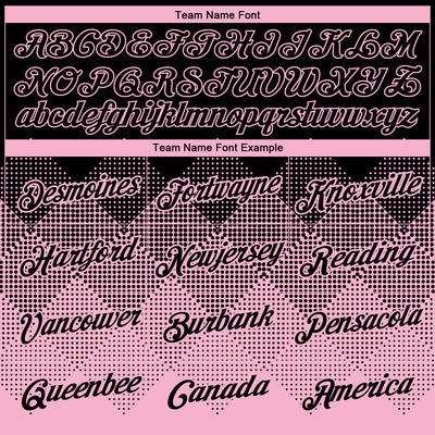 Custom Black Light Pink 3D Pattern Design Gradient Square Shapes Performance T-Shirt