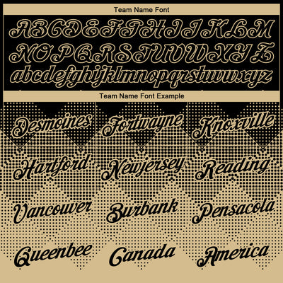 Custom Black Vegas Gold 3D Pattern Design Gradient Square Shapes Performance T-Shirt