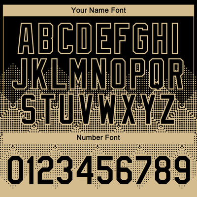 Custom Black Vegas Gold 3D Pattern Design Gradient Square Shapes Performance T-Shirt