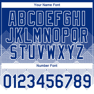 Custom Royal White 3D Pattern Design Gradient Square Shapes Performance T-Shirt