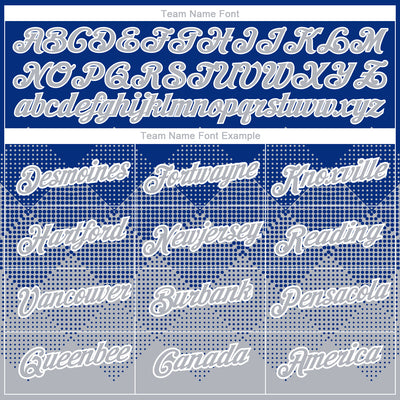 Custom Royal Gray-White 3D Pattern Design Gradient Square Shapes Performance T-Shirt