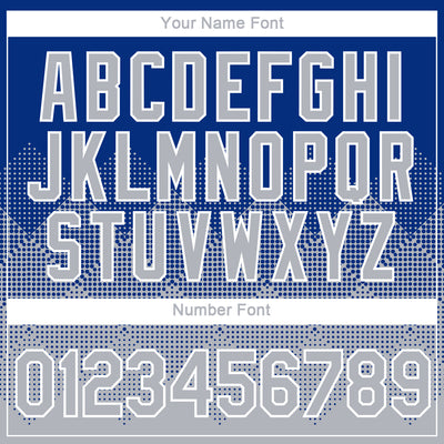 Custom Royal Gray-White 3D Pattern Design Gradient Square Shapes Performance T-Shirt