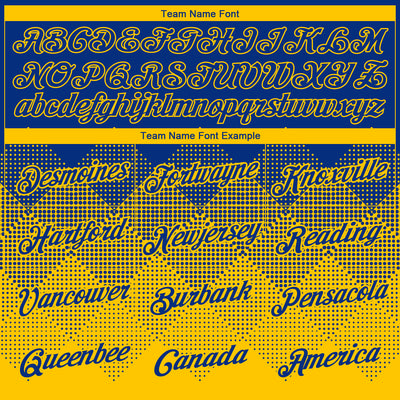 Custom Royal Yellow 3D Pattern Design Gradient Square Shapes Performance T-Shirt