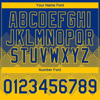 Custom Royal Yellow 3D Pattern Design Gradient Square Shapes Performance T-Shirt