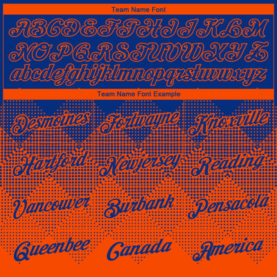 Custom Royal Orange 3D Pattern Design Gradient Square Shapes Performance T-Shirt