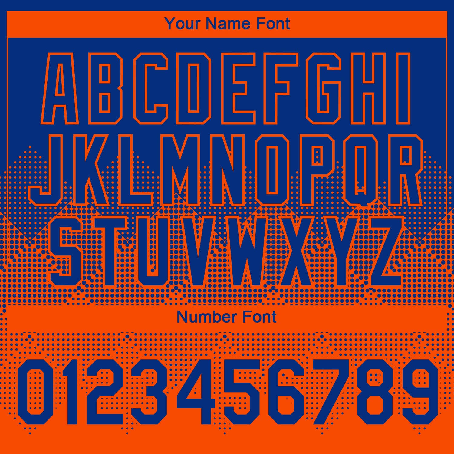 Custom Royal Orange 3D Pattern Design Gradient Square Shapes Performance T-Shirt