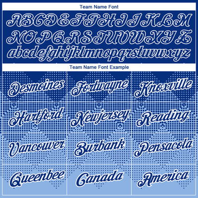 Custom Royal Light Blue-White 3D Pattern Design Gradient Square Shapes Performance T-Shirt