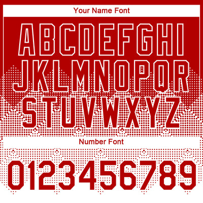 Custom Red White 3D Pattern Design Gradient Square Shapes Performance T-Shirt