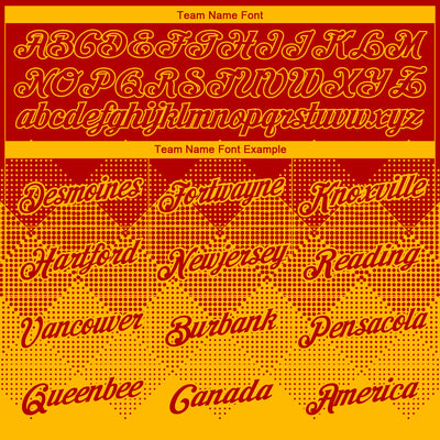 Custom Red Gold 3D Pattern Design Gradient Square Shapes Performance T-Shirt