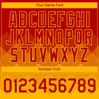 Custom Red Gold 3D Pattern Design Gradient Square Shapes Performance T-Shirt