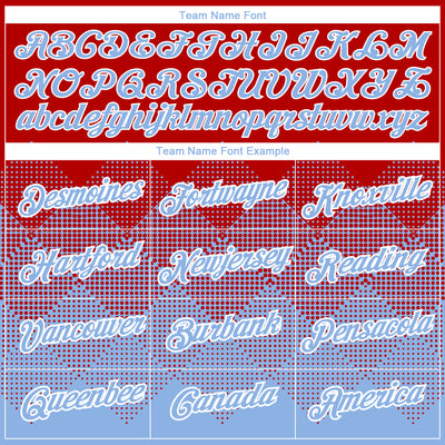 Custom Red Light Blue-White 3D Pattern Design Gradient Square Shapes Performance T-Shirt