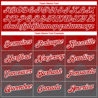 Custom Red Steel Gray-White 3D Pattern Design Gradient Square Shapes Performance T-Shirt