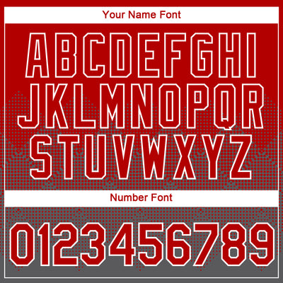 Custom Red Steel Gray-White 3D Pattern Design Gradient Square Shapes Performance T-Shirt