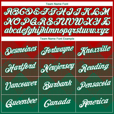 Custom Red White-Kelly Green 3D Pattern Design Gradient Square Shapes Performance T-Shirt