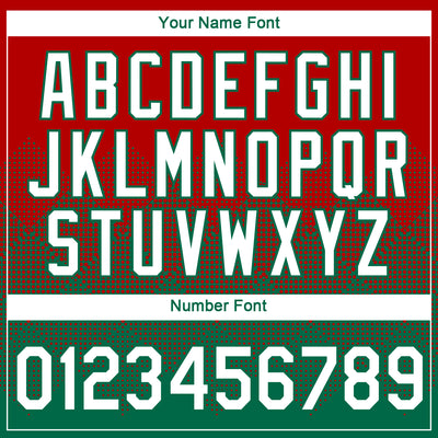 Custom Red White-Kelly Green 3D Pattern Design Gradient Square Shapes Performance T-Shirt