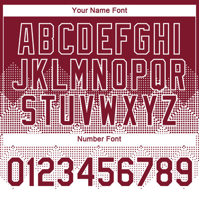 Custom Crimson White 3D Pattern Design Gradient Square Shapes Performance T-Shirt