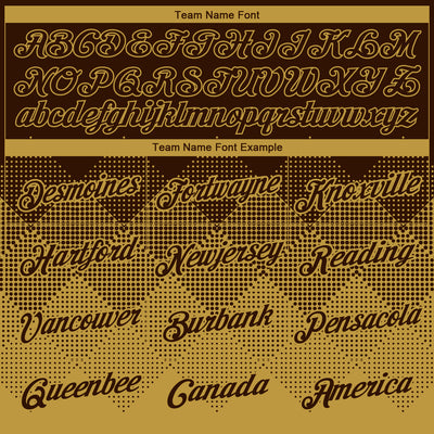 Custom Brown Old Gold 3D Pattern Design Gradient Square Shapes Performance T-Shirt