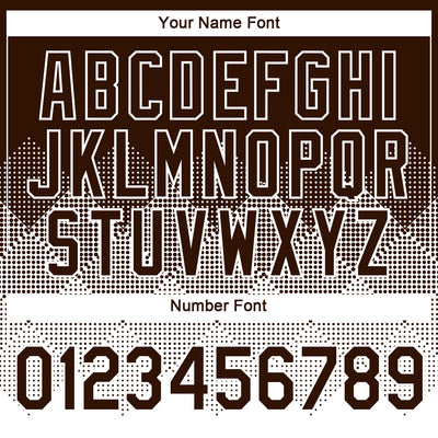 Custom Brown White 3D Pattern Design Gradient Square Shapes Performance T-Shirt