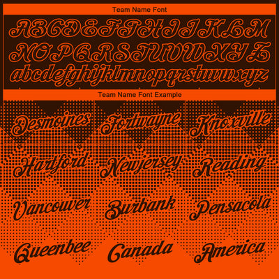 Custom Brown Orange 3D Pattern Design Gradient Square Shapes Performance T-Shirt