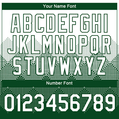 Custom White Green 3D Pattern Design Gradient Square Shapes Performance T-Shirt