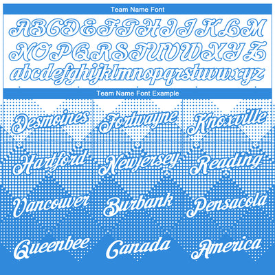 Custom White Powder Blue 3D Pattern Design Gradient Square Shapes Performance T-Shirt