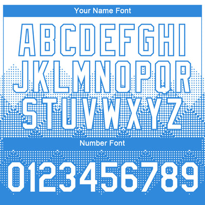 Custom White Powder Blue 3D Pattern Design Gradient Square Shapes Performance T-Shirt